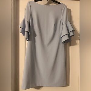 LAUREN Ralph Lauren Periwinkle Sheath Ruffle Sleeve Dress Size 6